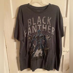 Marvel Comics Black Panther Dark Gray Graphic Short Sleeve T-Shirt Men's XXL.